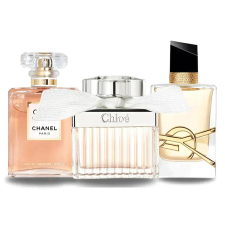 Chanel COCO MADEMOISELLE, Yves Saint Laurent LIBRE y CHLOÉ (Eau de Parfum)