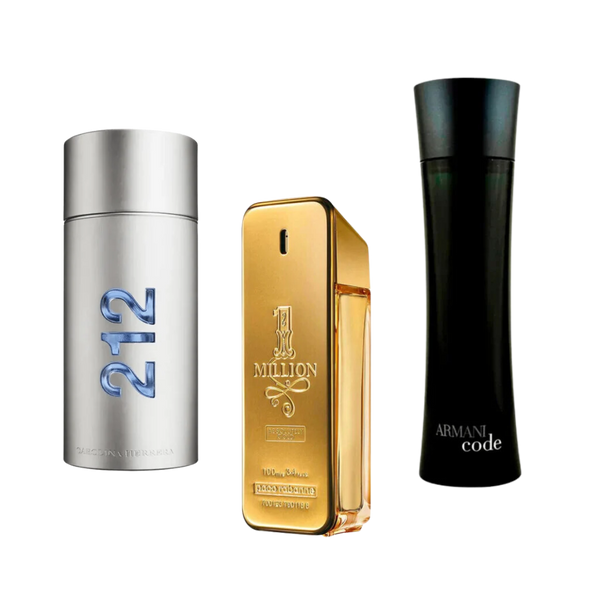 212 Men NYC, Paco Rabanne One Million, Armani Code Homme (Eau de Parfum)