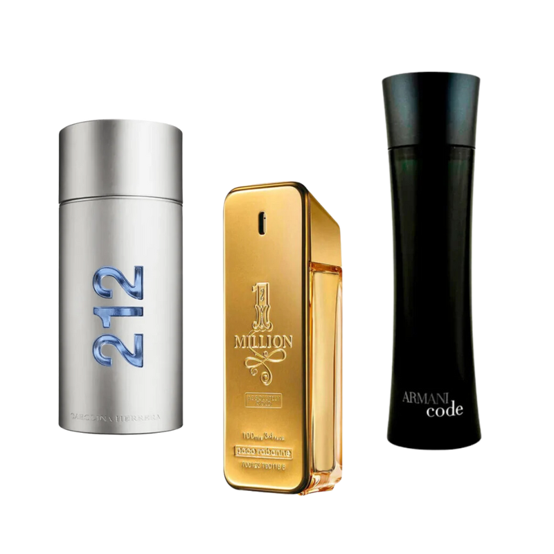 212 Men NYC, Paco Rabanne One Million, Armani Code Homme (Eau de Parfum)