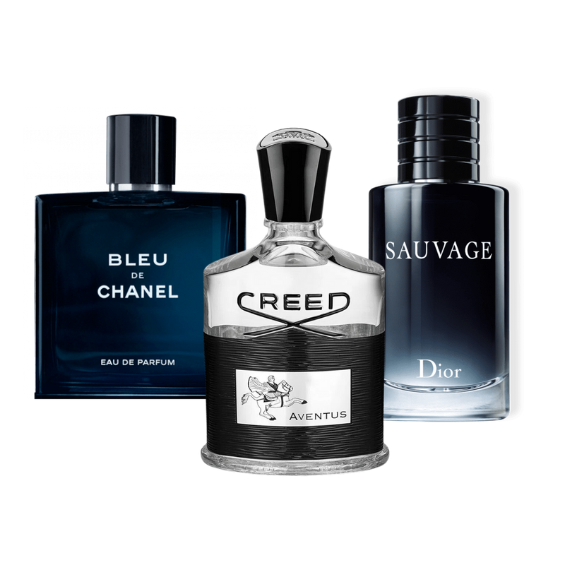 Creed Aventus, Bleu de Chanel, Dior SAUVAGE (Eau Parfum)